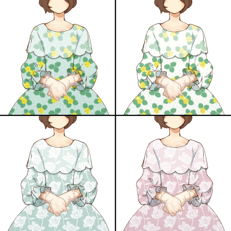 ロマンス花柄4 5種10カラー