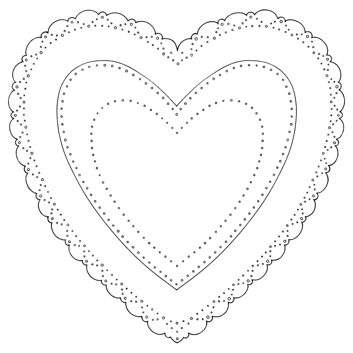 ハート型レース12枚