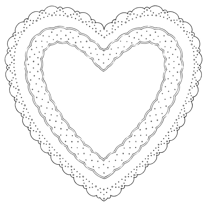 ハート型レース12枚