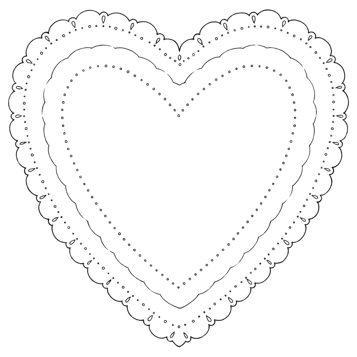 ハート型レース12枚