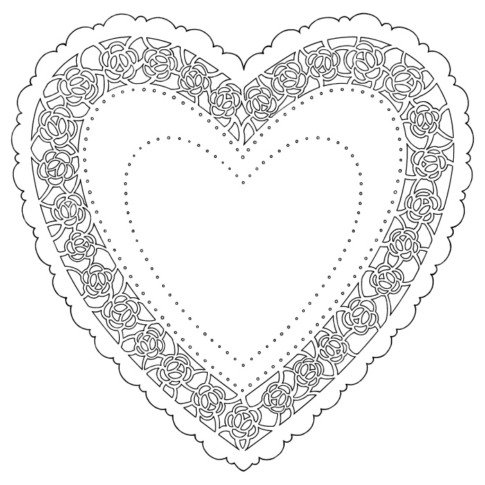 ハート型レース12枚