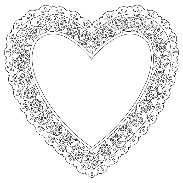 ハート型レース12枚