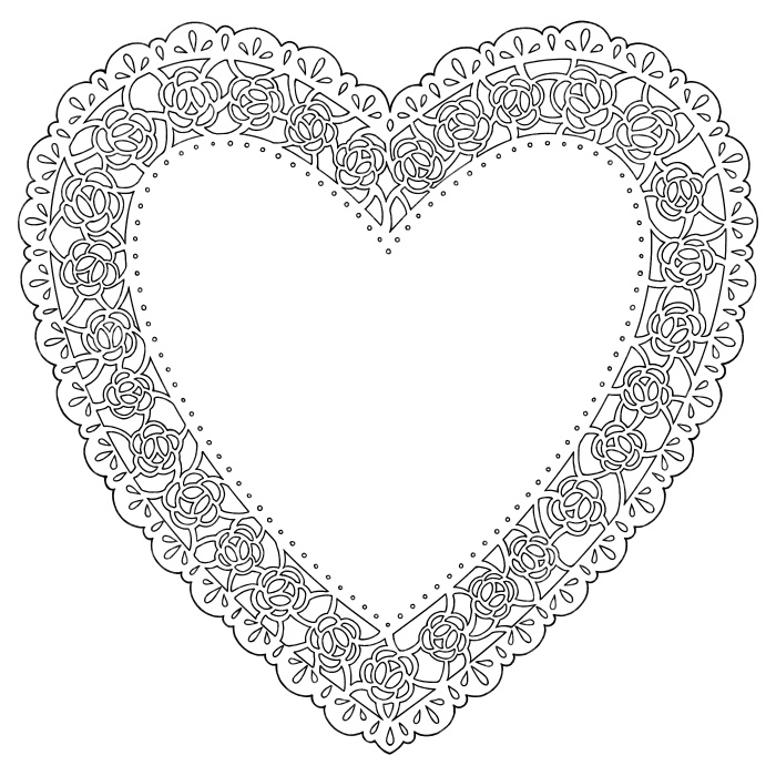 ハート型レース12枚