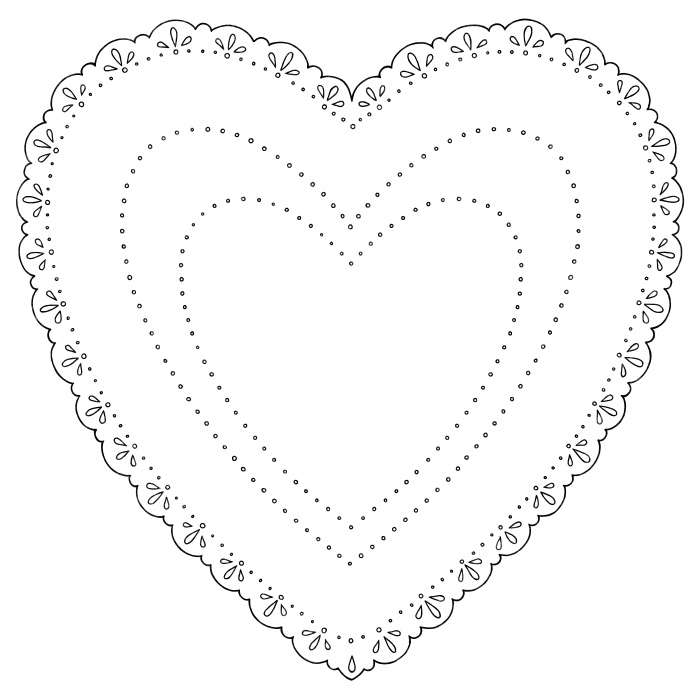 ハート型レース12枚