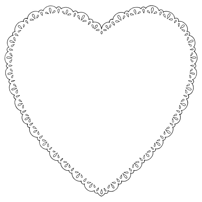 ハート型レース12枚