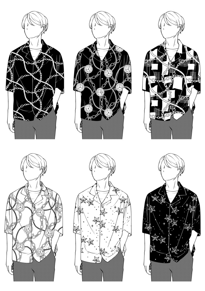 服の柄 シームレスパターン20枚