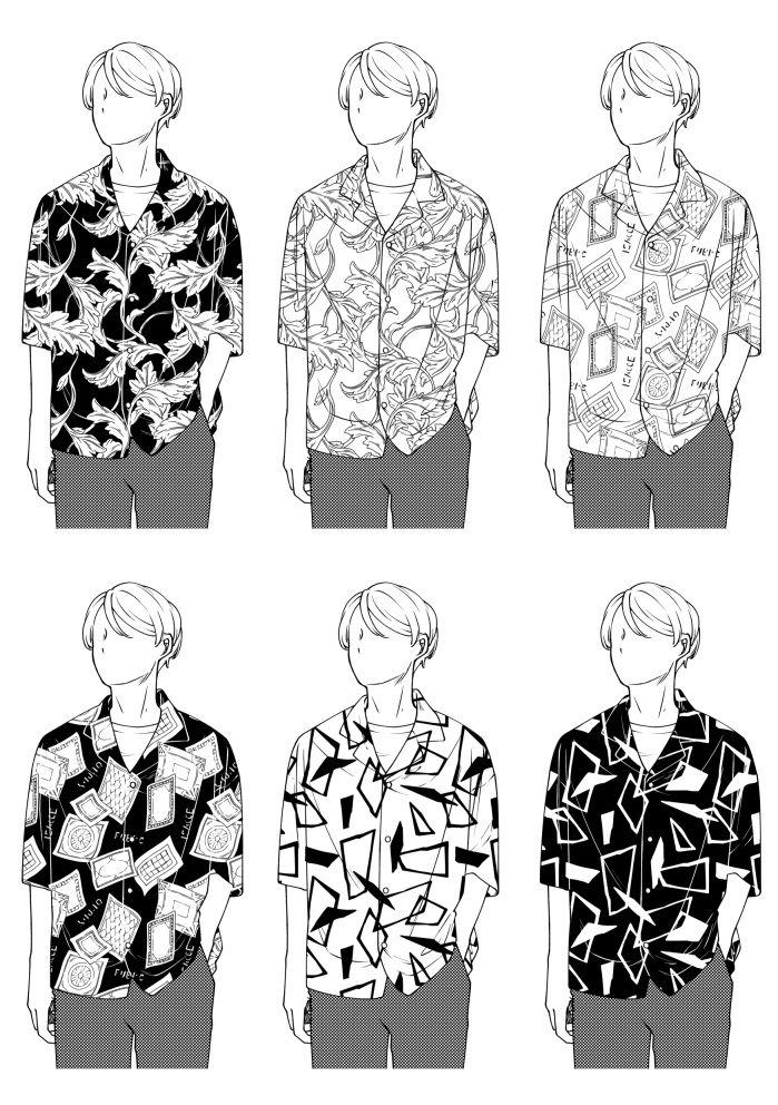 服の柄 シームレスパターン20枚