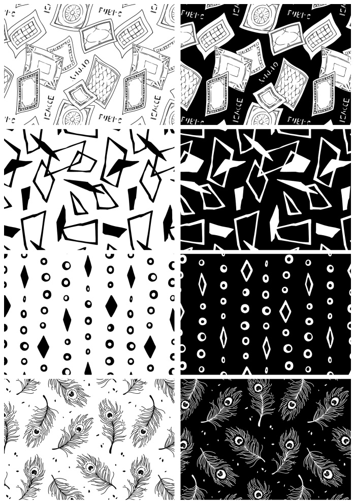 服の柄 シームレスパターン20枚