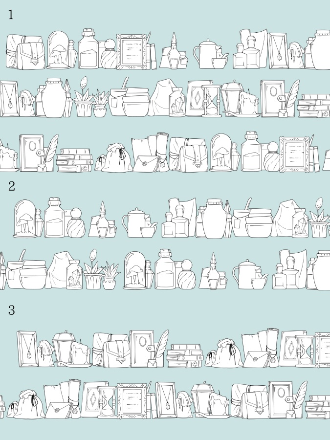 ファンタジー小物ブラシ3種