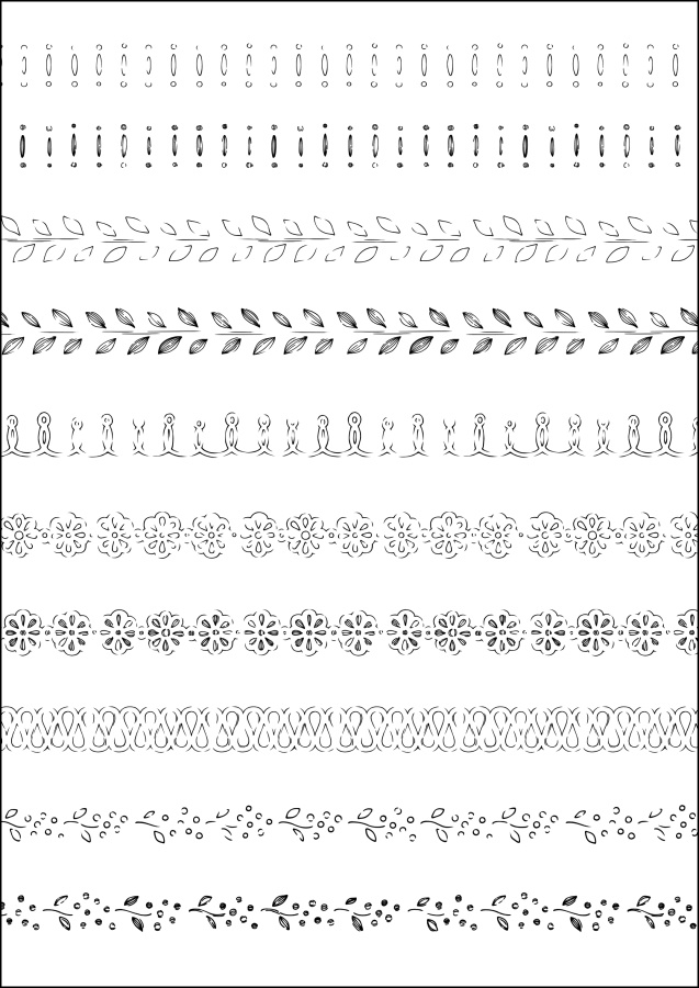 不規則な刺繍ブラシ10種 その2