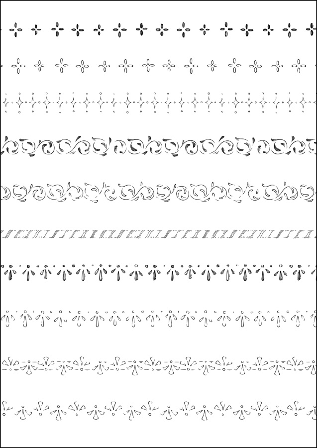 不規則な刺繍ブラシ20種