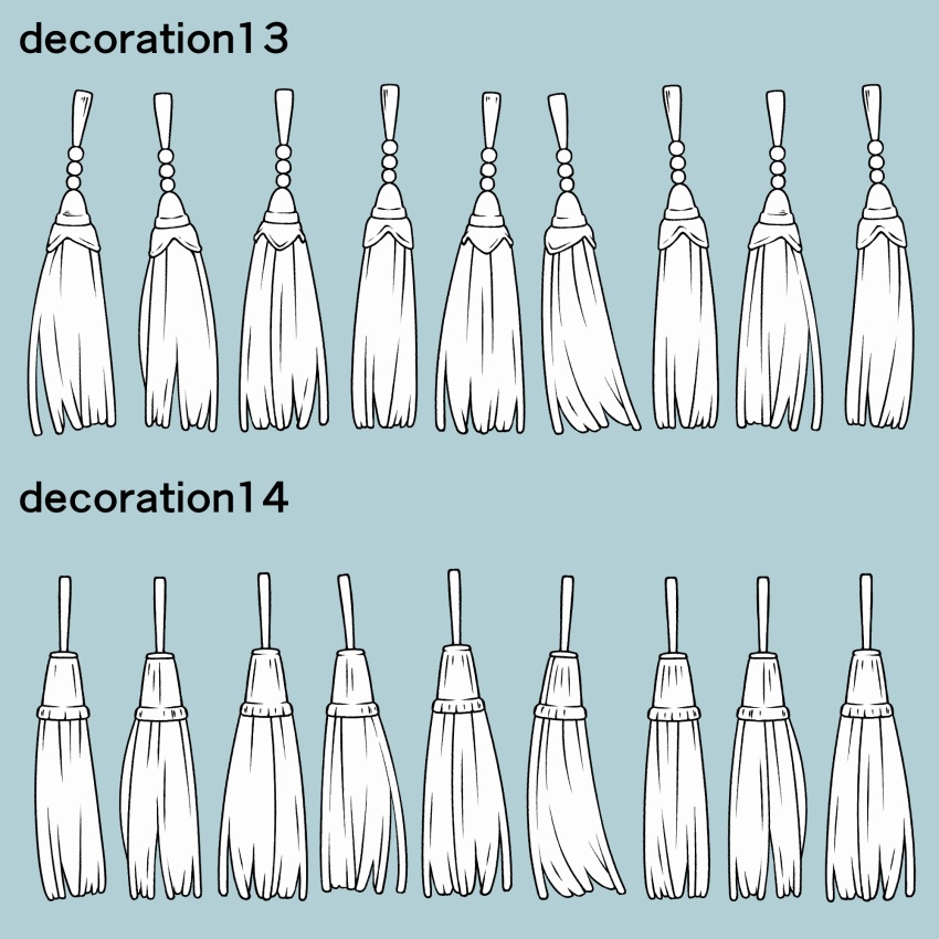 揺れる!飾りブラシ 18種