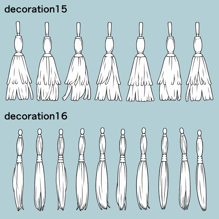 揺れる!飾りブラシ 18種