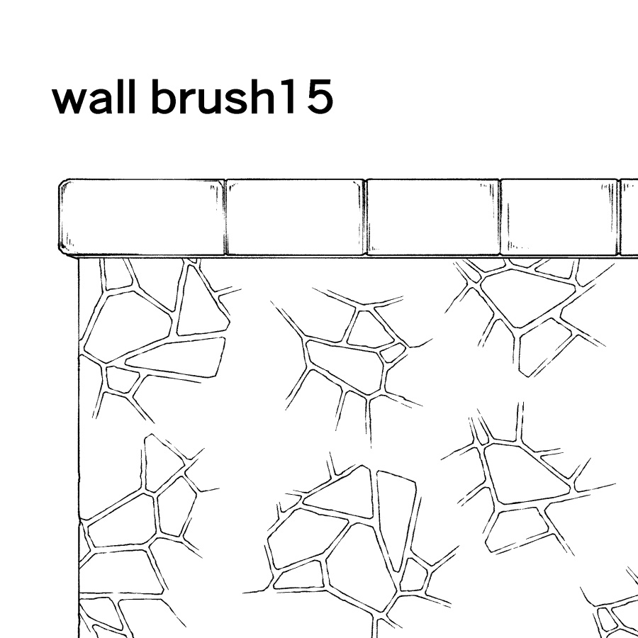 不規則な壁の模様ブラシ 18種