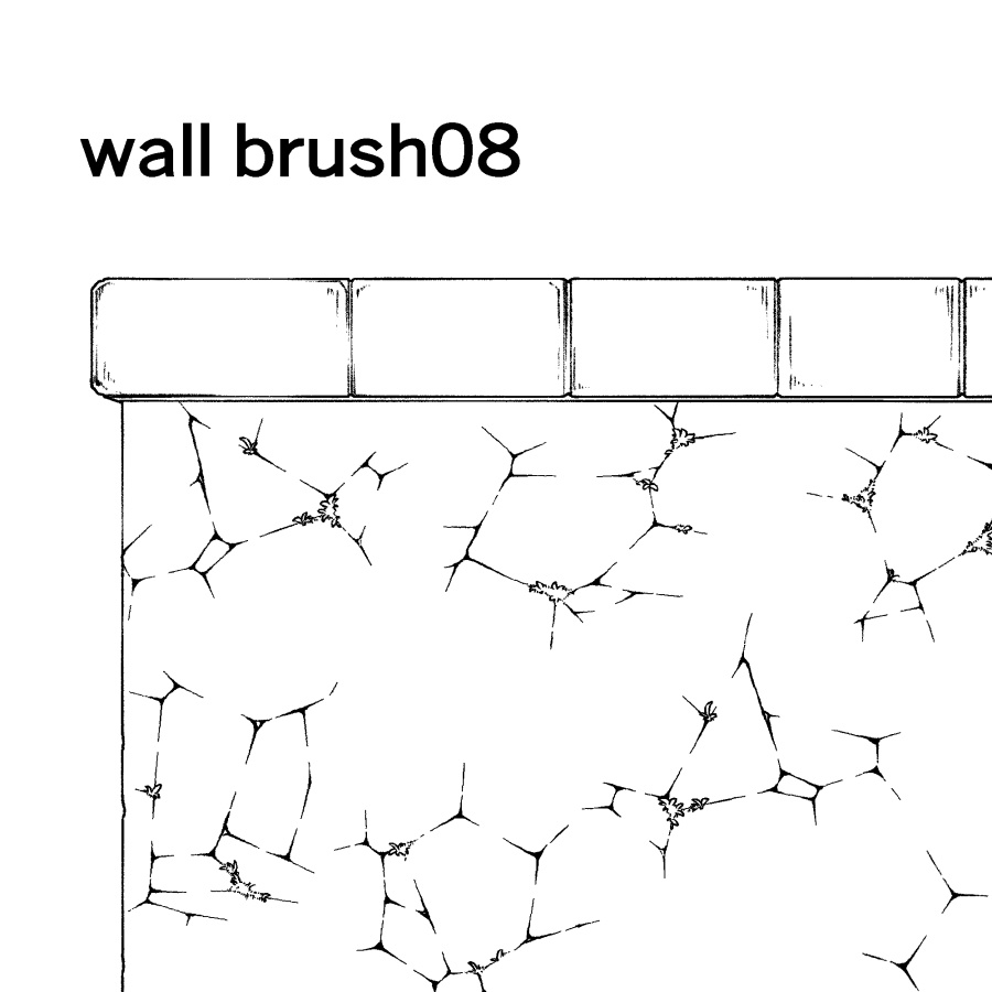 不規則な壁の模様ブラシ 18種