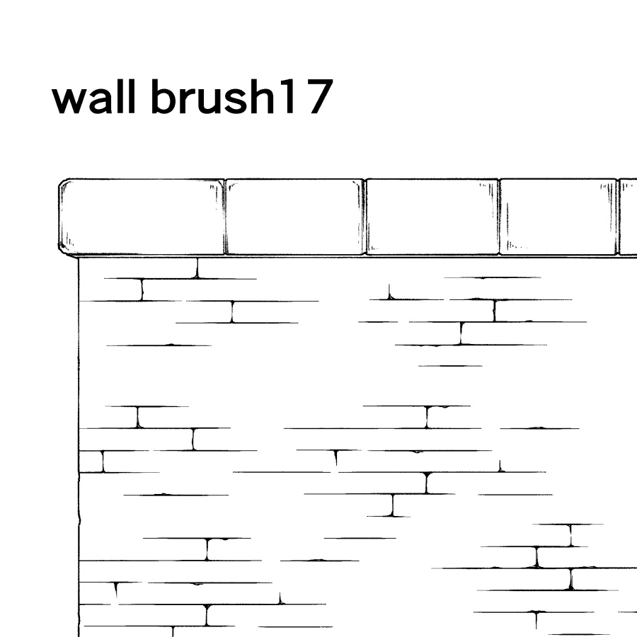 不規則な壁の模様ブラシ 18種
