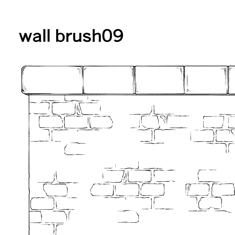 不規則な壁の模様ブラシ 18種
