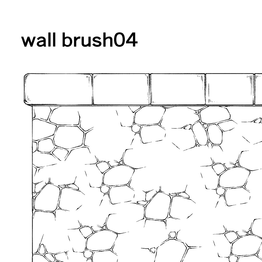 不規則な壁の模様ブラシ 18種