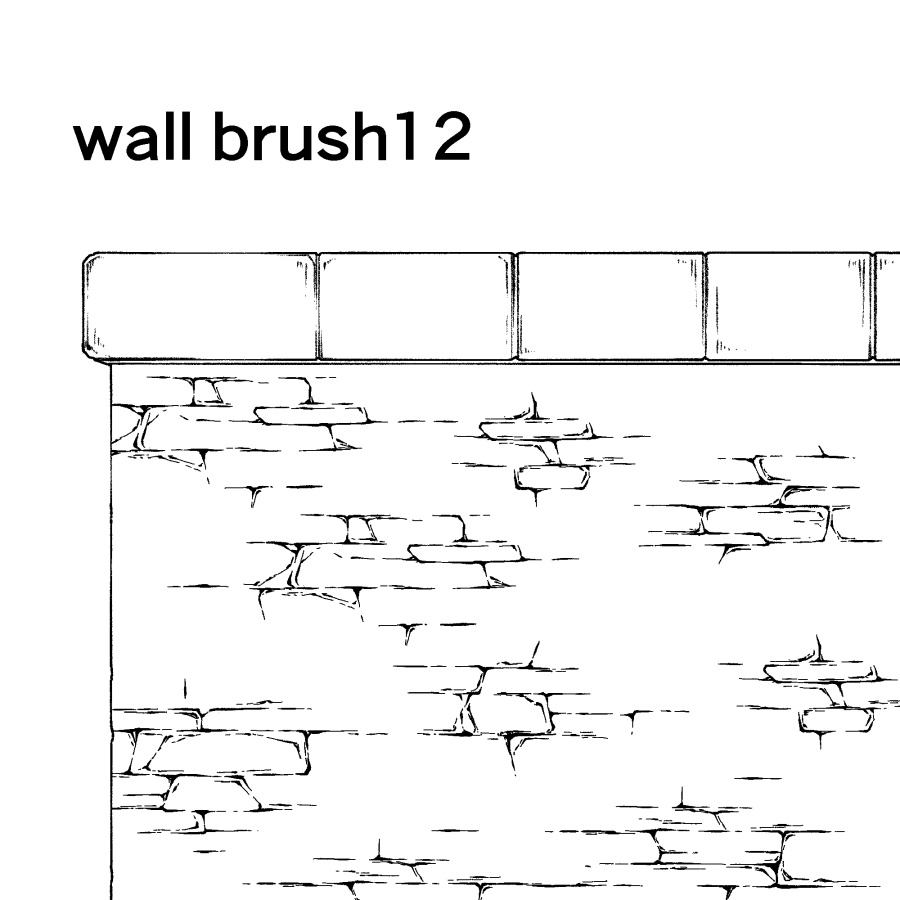 不規則な壁の模様ブラシ 18種