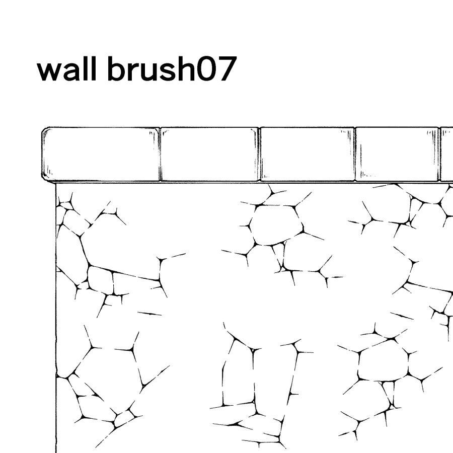 不規則な壁の模様ブラシ 18種