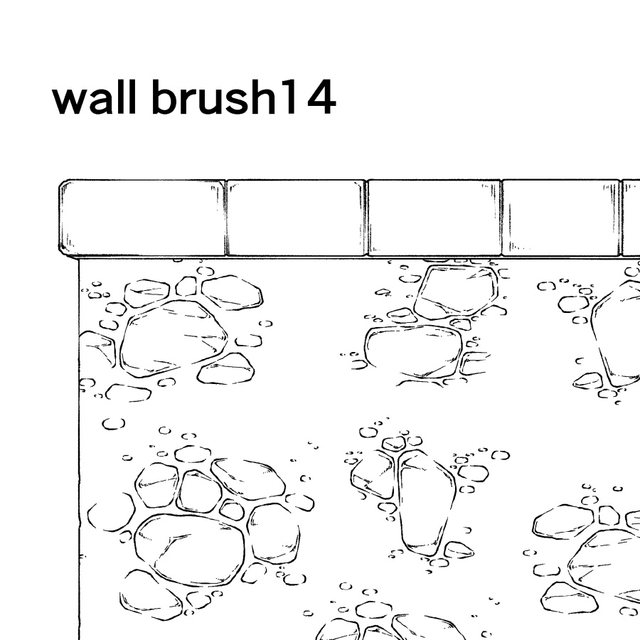 不規則な壁の模様ブラシ 18種