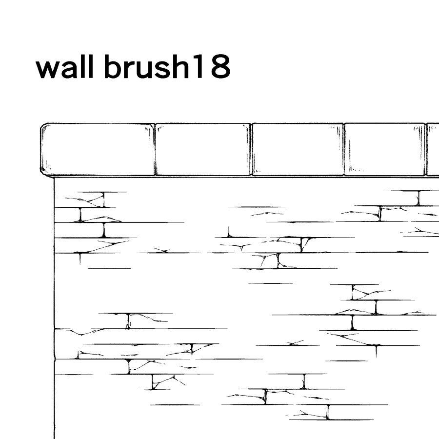 不規則な壁の模様ブラシ 18種
