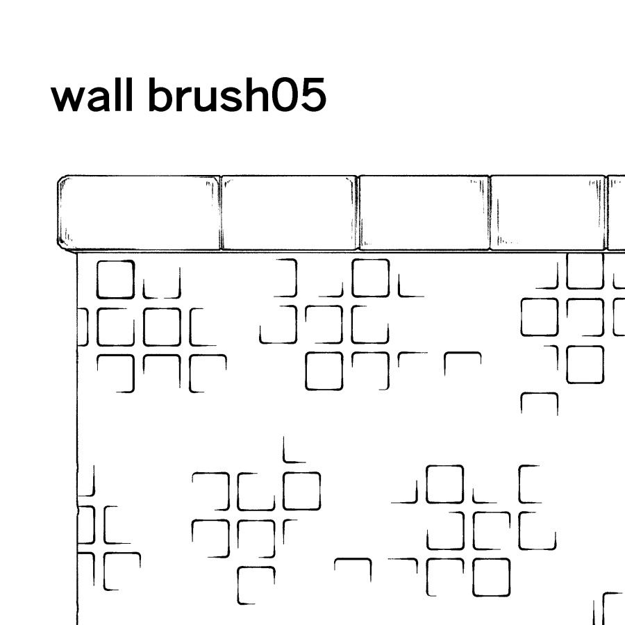 不規則な壁の模様ブラシ 18種