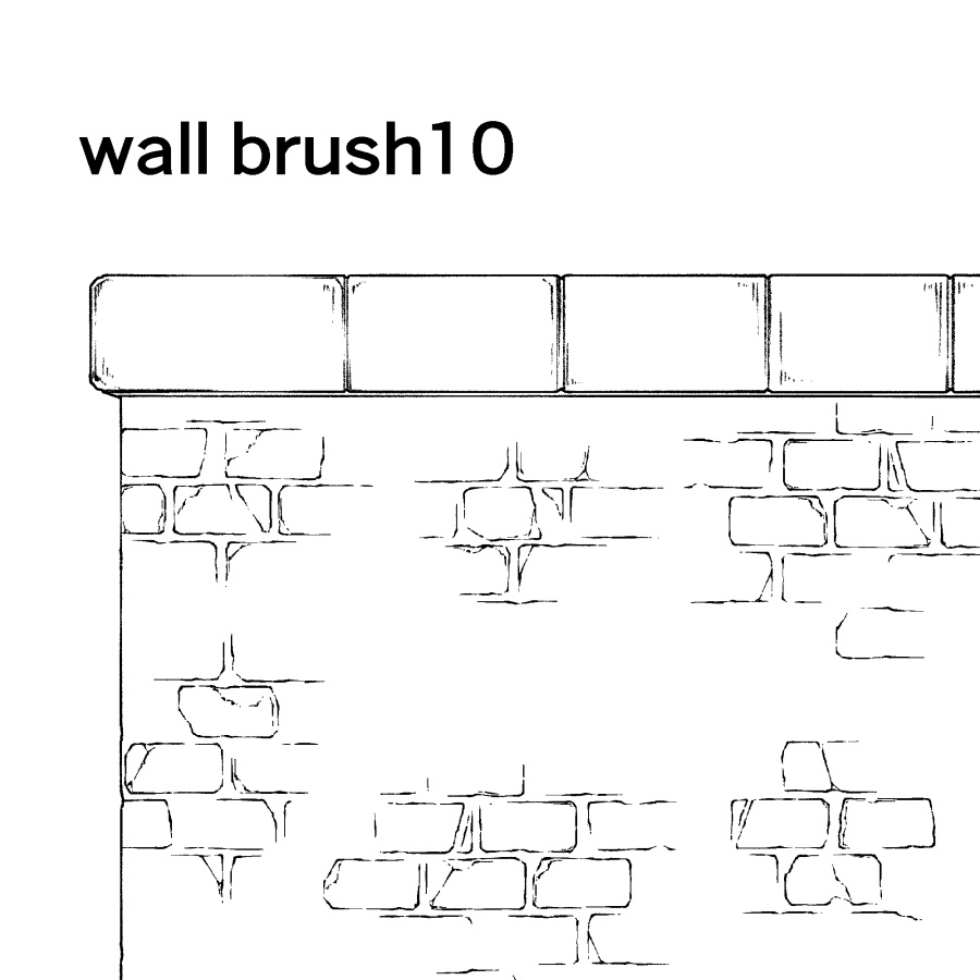 不規則な壁の模様ブラシ 18種
