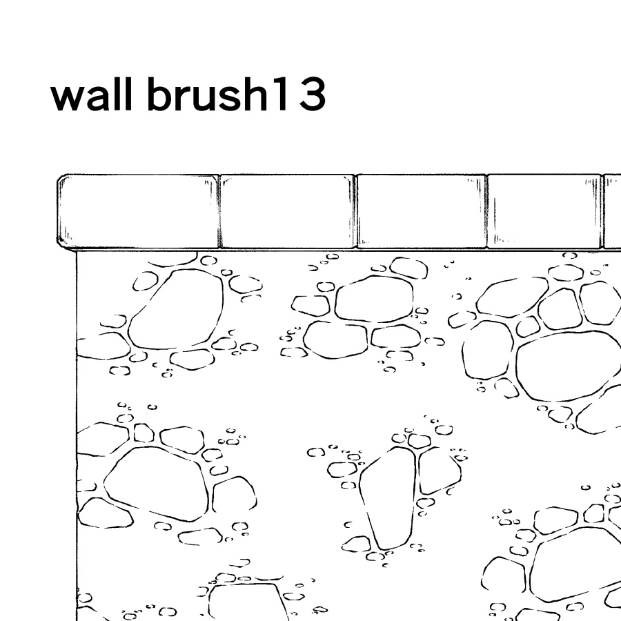不規則な壁の模様ブラシ 18種