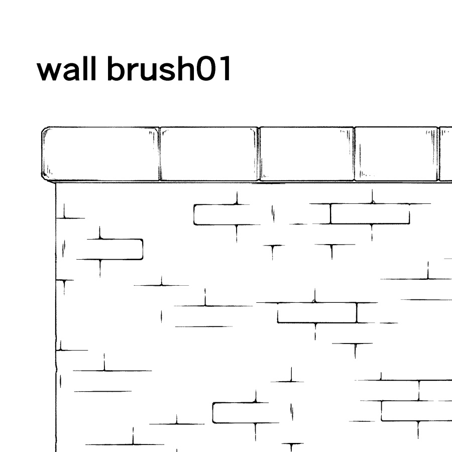不規則な壁の模様ブラシ 18種