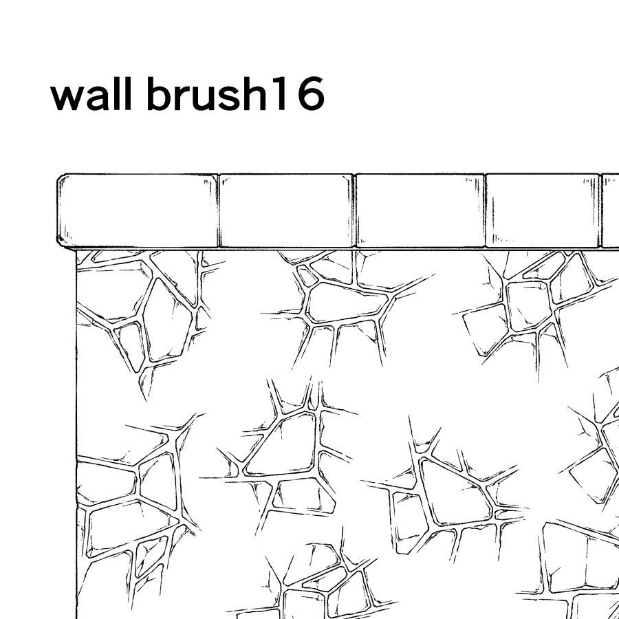 不規則な壁の模様ブラシ 18種