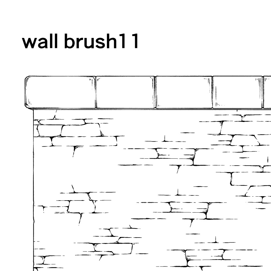 不規則な壁の模様ブラシ 18種