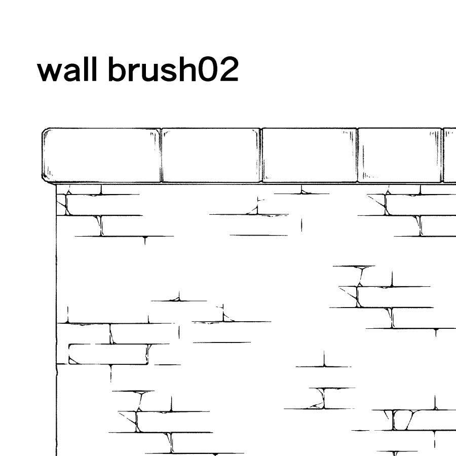 不規則な壁の模様ブラシ 18種