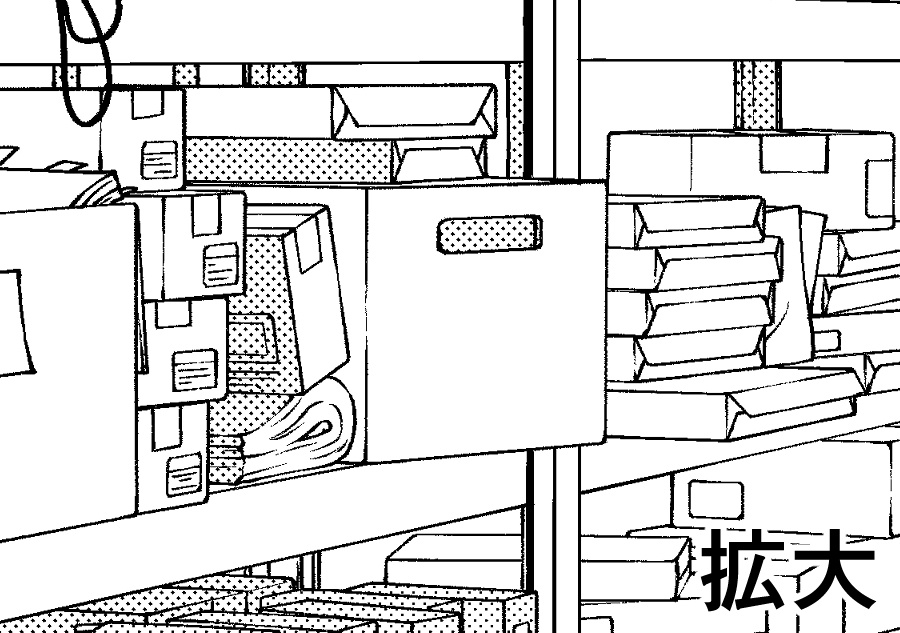 散らかった物置の背景2枚