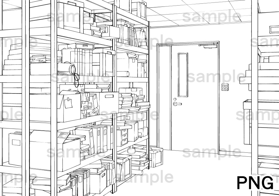 散らかった物置の背景2枚