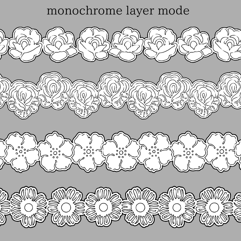 花のレースブラシ16種