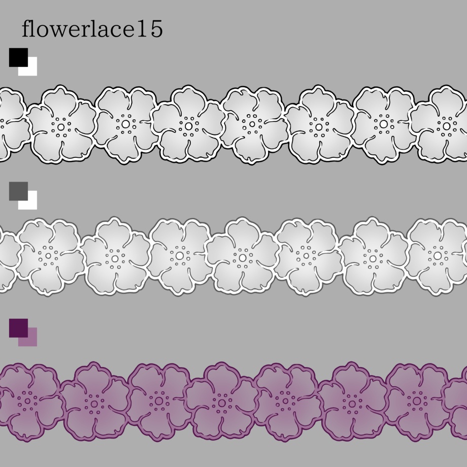 花のレースブラシ16種