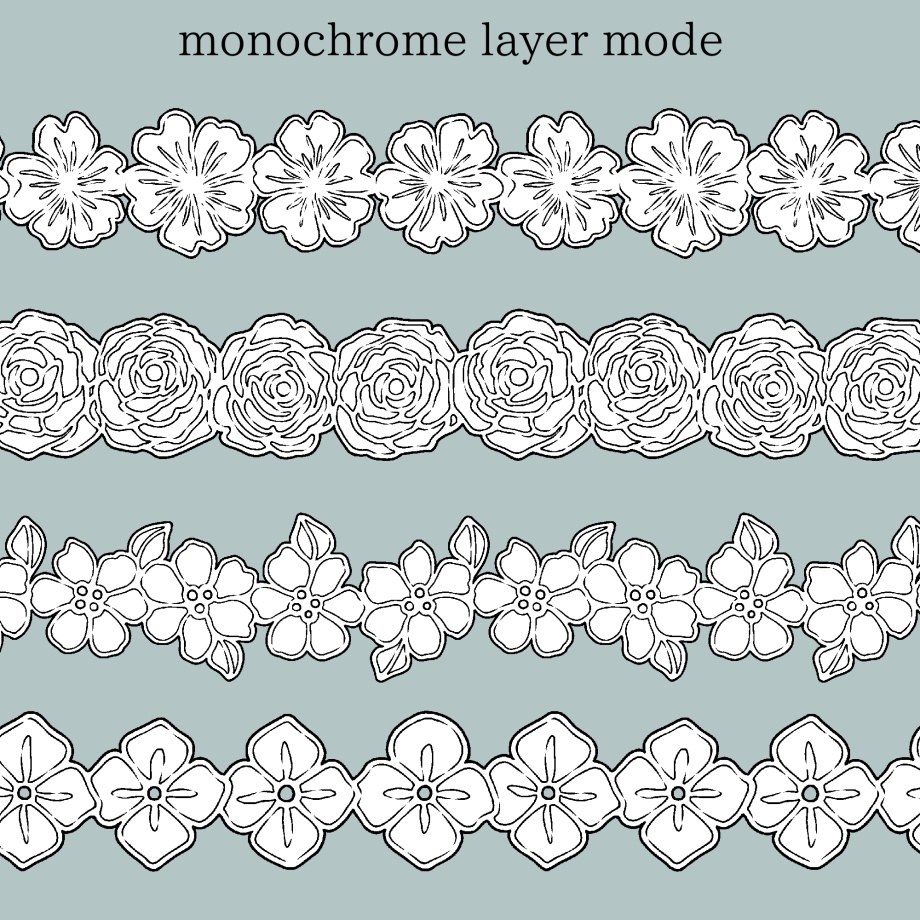 花のレースブラシ16種
