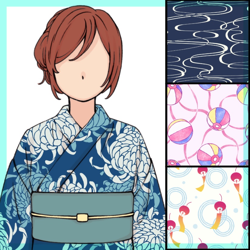 浴衣の柄カラー版16種 2