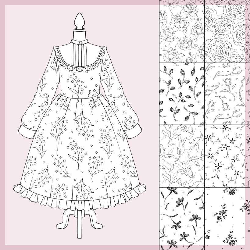 ラフな模様ブラシ 24種