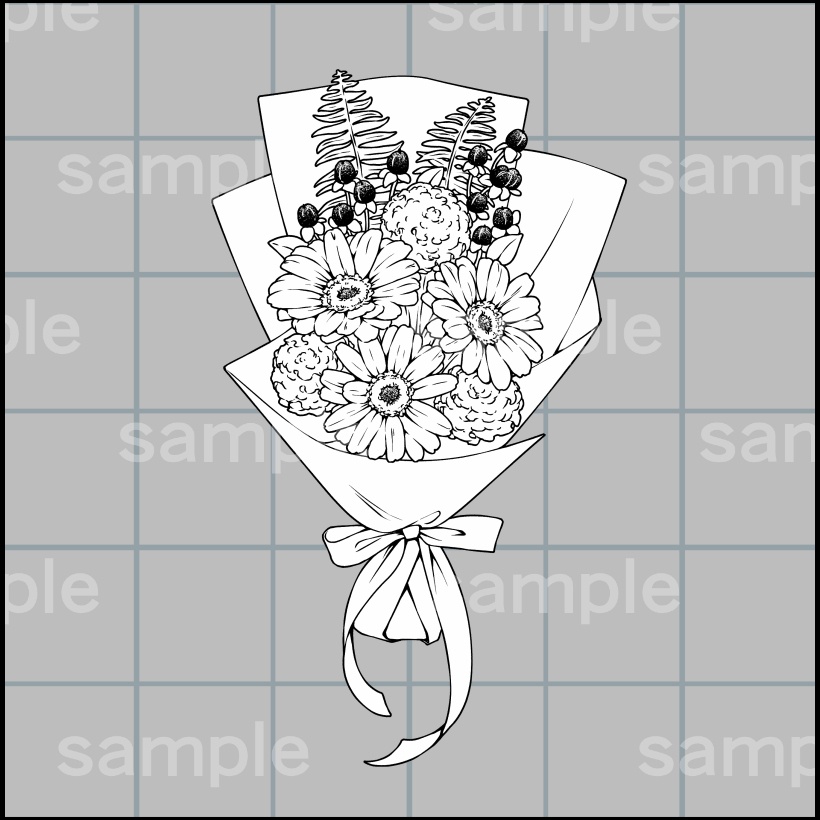 花束素材 16種