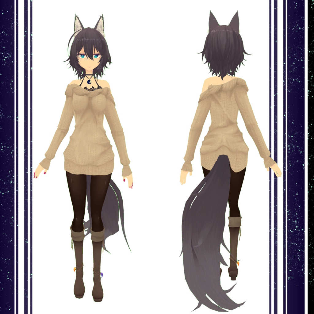 VRChat向けオリジナル3Dモデル『トア -ToA-』