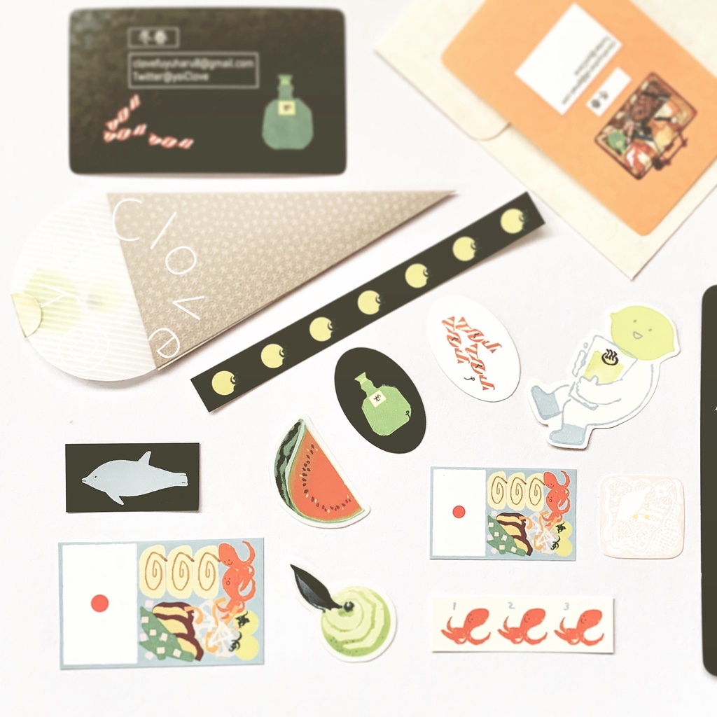 シール しおり 封筒セット