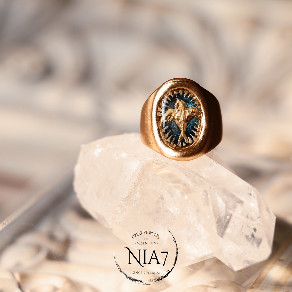 Blue×swallow ring 指輪