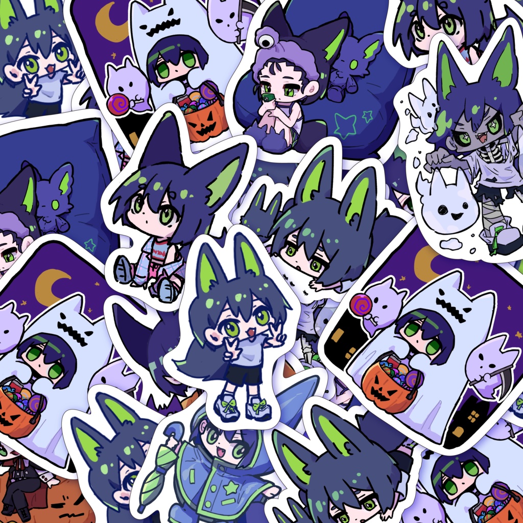 ステッカー【歴代ミニキャラ】