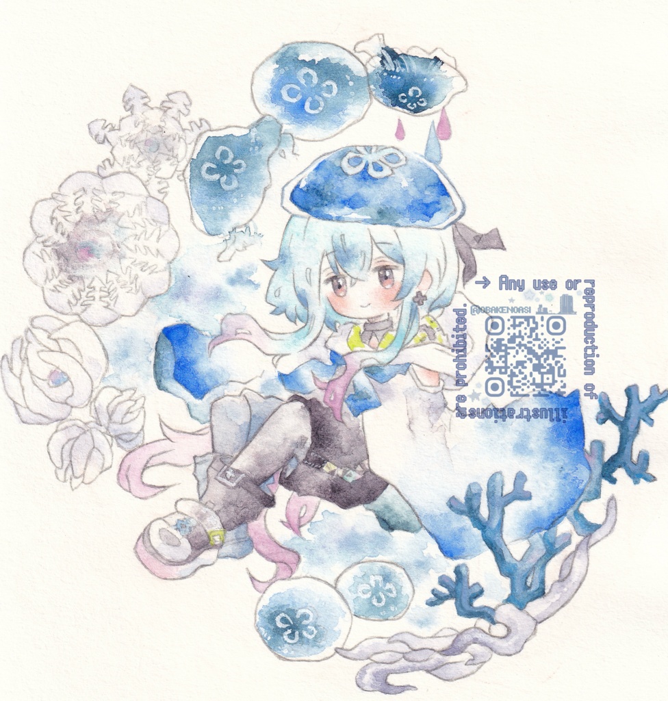 ミヅキアクリルキーホルダー「海の月」