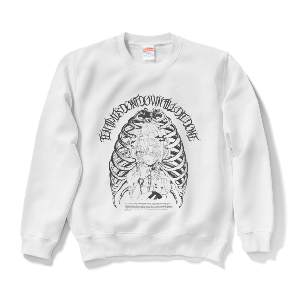 【一寸見葉一】肋骨ver スウェット・ホワイト