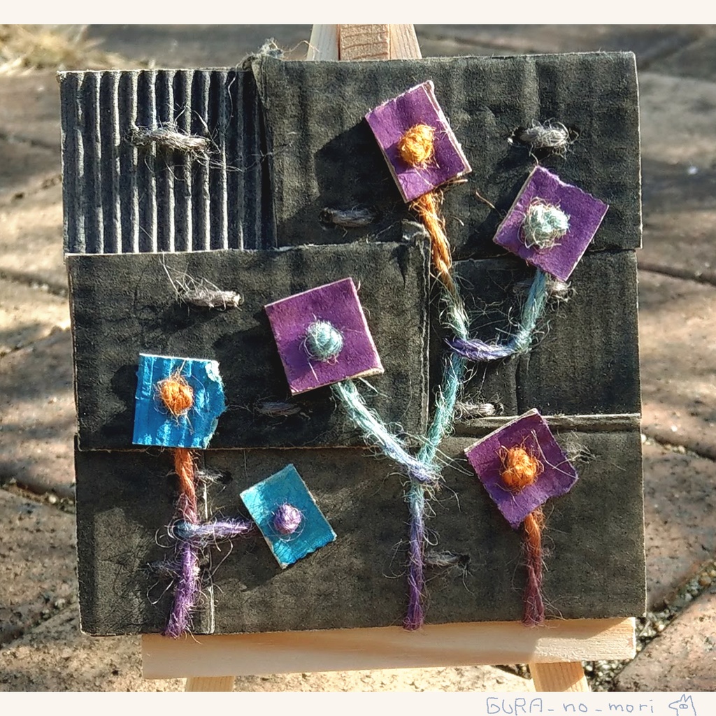 ダンボールアート 花