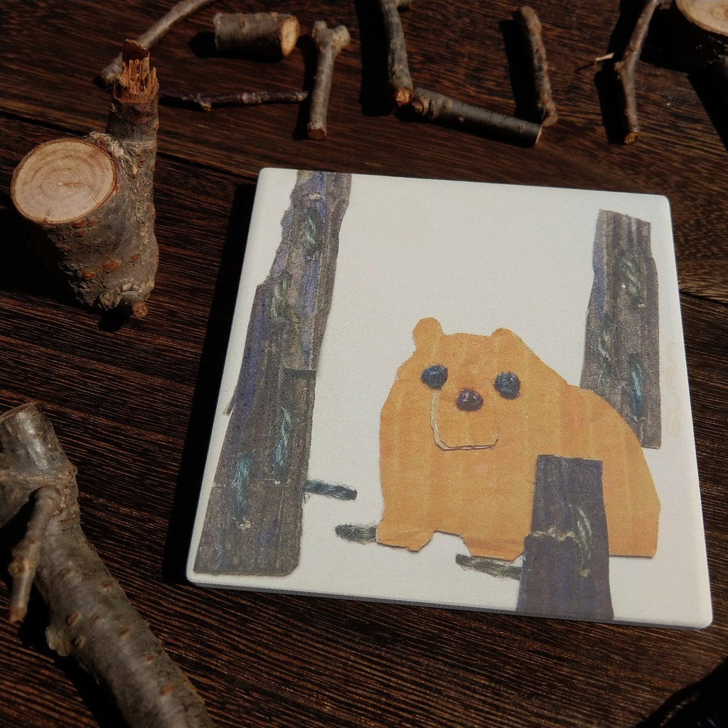 雪解けクマ コースター