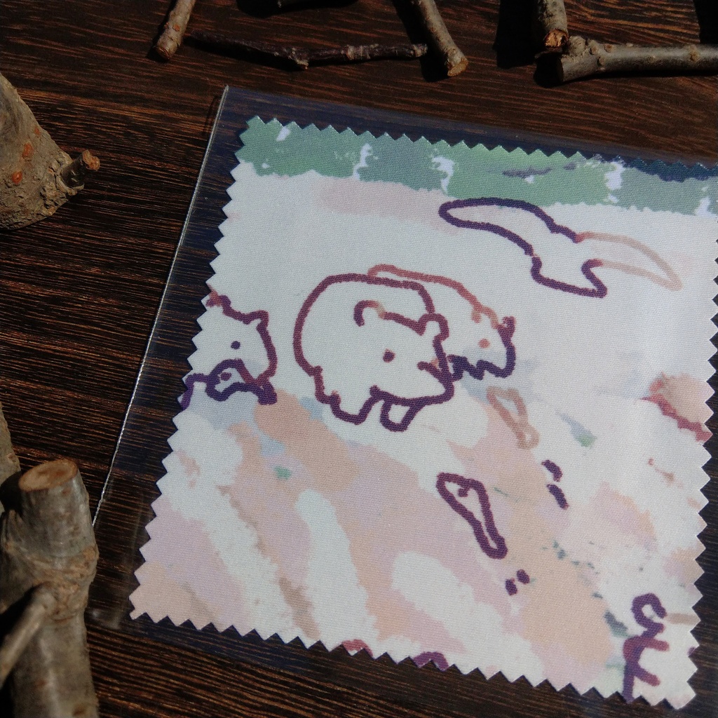 シャケとりクマ メガネ拭き